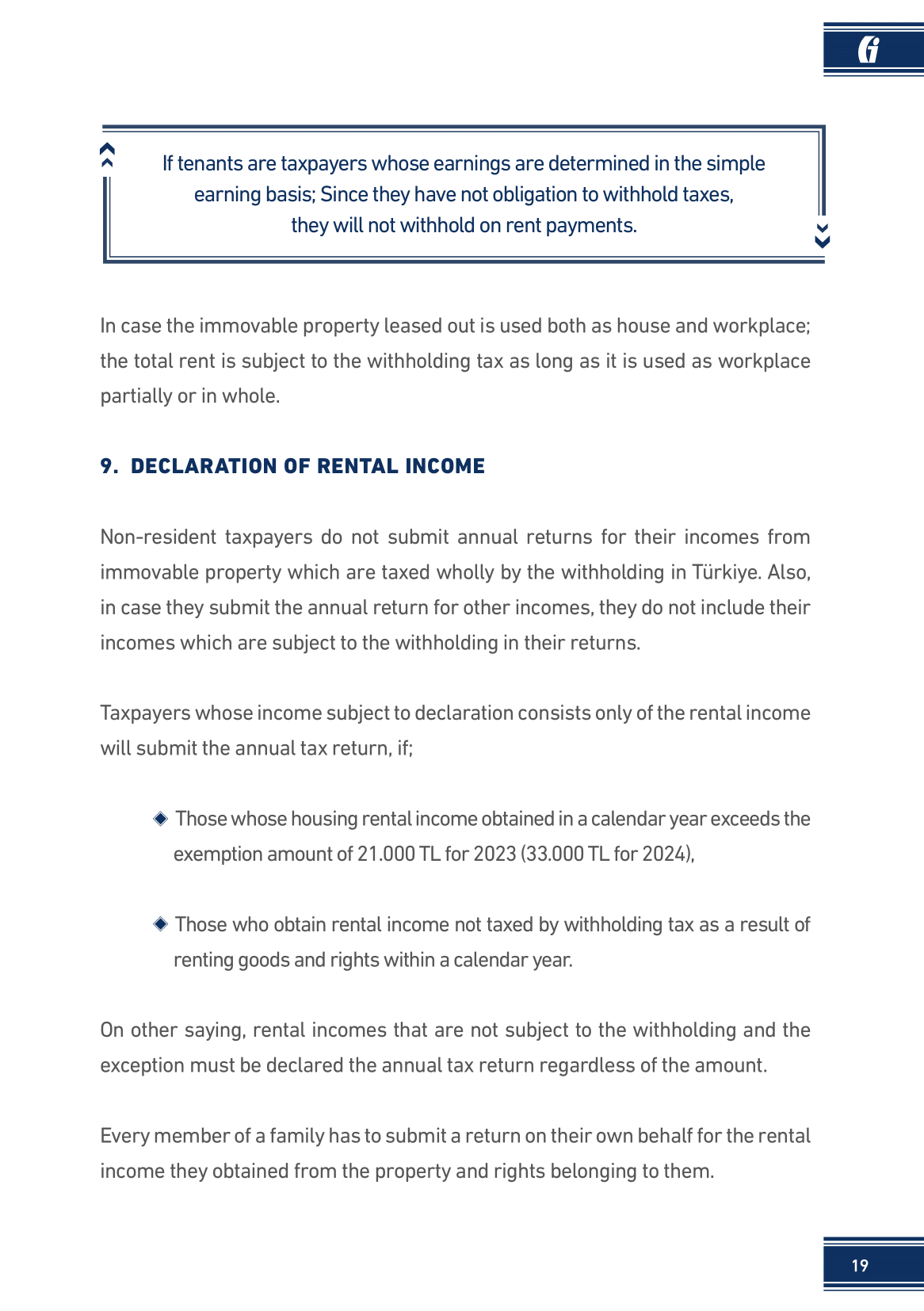 Which Deductions and Contributions Can Taxpayers Make When Declaring Rental in Türkiye